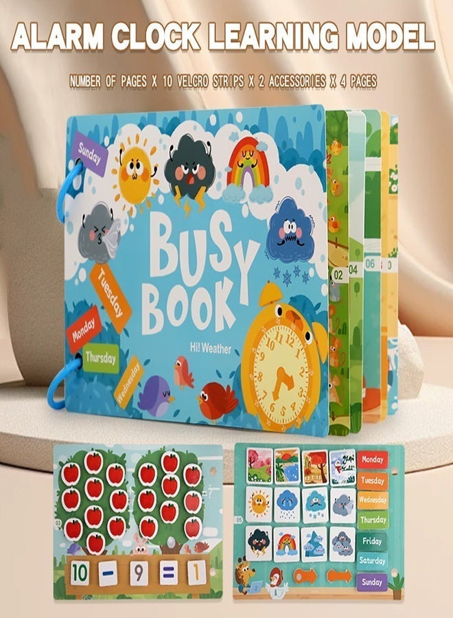 أم تي أل كتاب مونتيسوري التعليمي للأطفال Busy Book – لعبة تعليمية تفاعلية لتنمية المهارات والتعلم المبكر للأطفال ( alarm clock) - Image 2